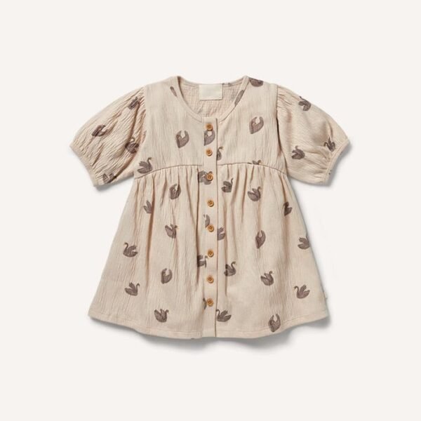 Crinkle Buttom Dress